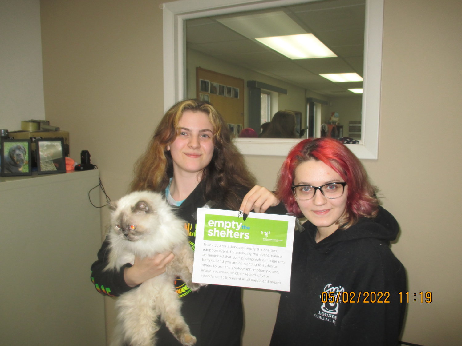 Pictured are some of the happy people and the new pets they adopted during the recent Bissell Empty the Shelter event held at the Clare County Animal Shelter.
